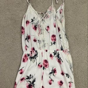 White and floral Pacsun romper